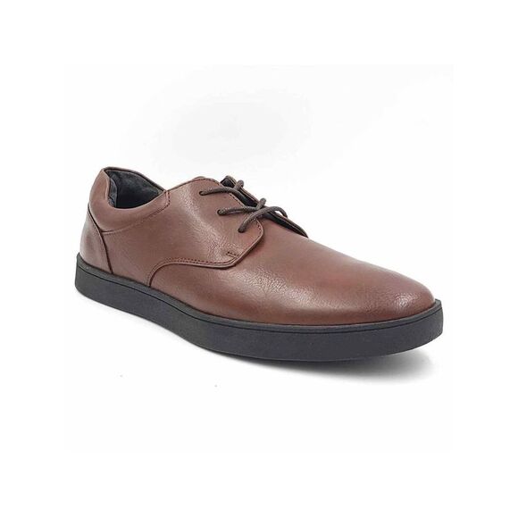 CLERGERIE Womens Double Gold Brown Signature Striped Platform Padded Brook Almond Toe Platform Lace-Up Leather Oxford Shoes main image 1